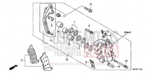 L. FRONT BRAKE CALIPER (CBF1000A/T/S) CBF1000AA de 2010
